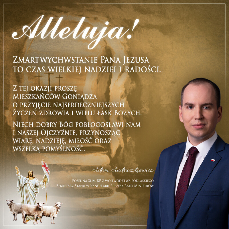 życzenia wielkanocne sekretarza stanu w kprm adama andruszkiewicza