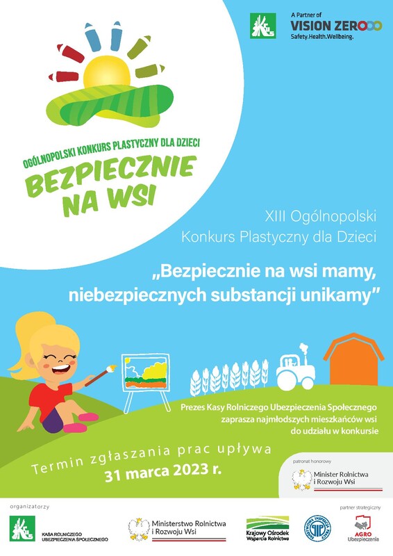 xiii ogólnopolski konkurs plastyczny dla dzieci „bezpiecznie na wsi mamy, niebezpiecznych substancji unikamy”