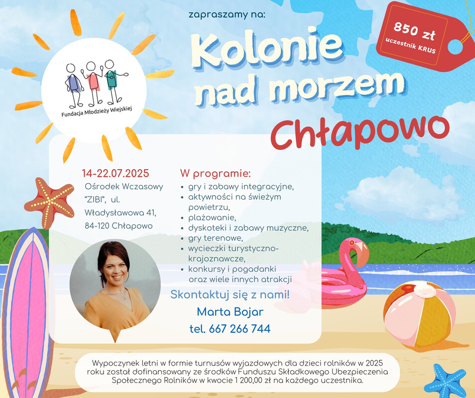 oferty kolonii z dofinansowaniem z krus