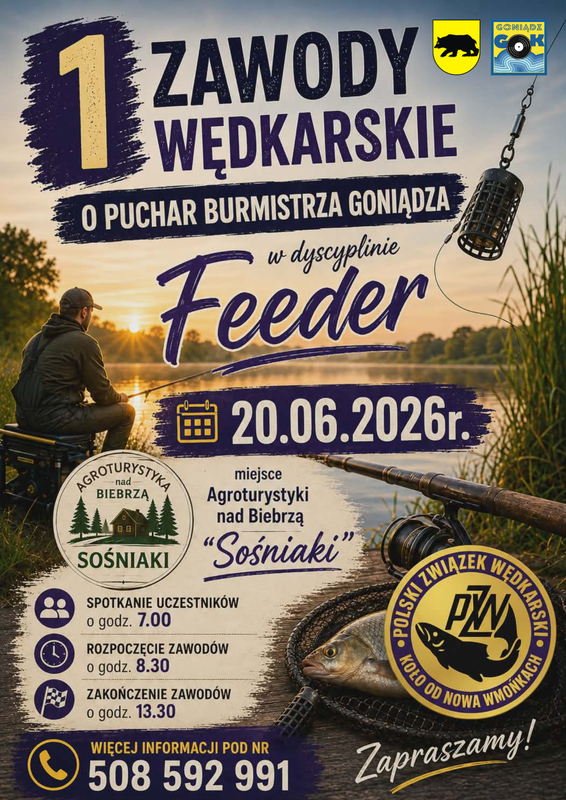 zawody wędkarskie o puchar burmistrza goniądza - zapisy