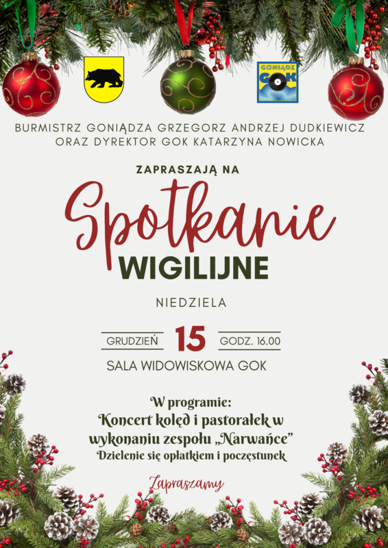 zaproszenie na spotkanie wigilijne