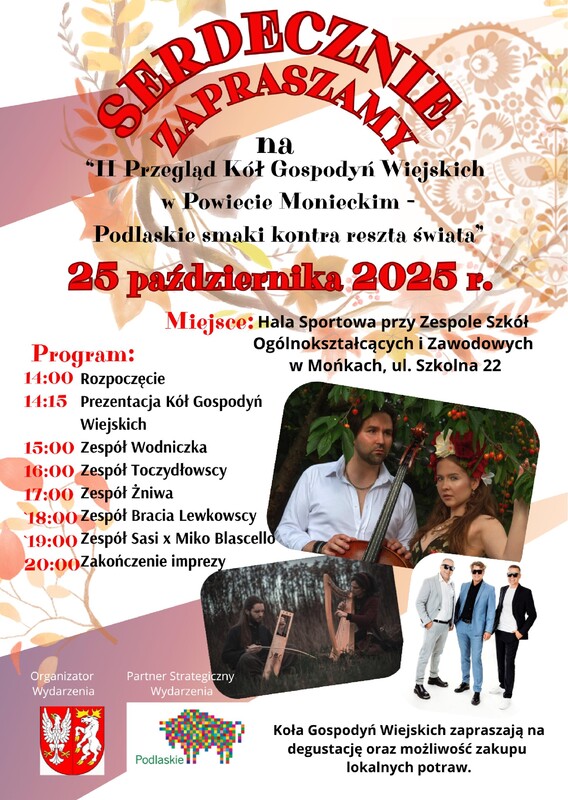 ii przegląd kół gospodyń wiejskich w powiecie monieckim - podlaskie smaki kontra reszta świat