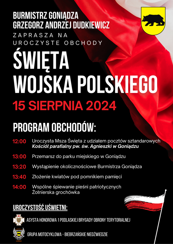 zaproszenie na obchody święta wojska polskiego