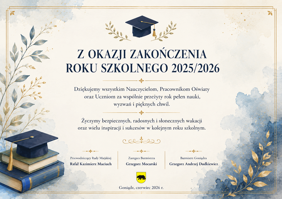z okazji zakończenia roku szkolnego 2025/2026 