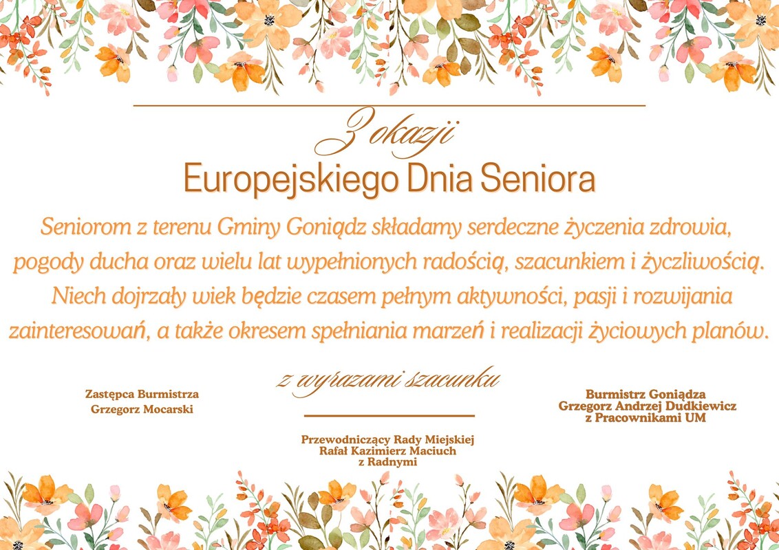 europejski dzień seniora 