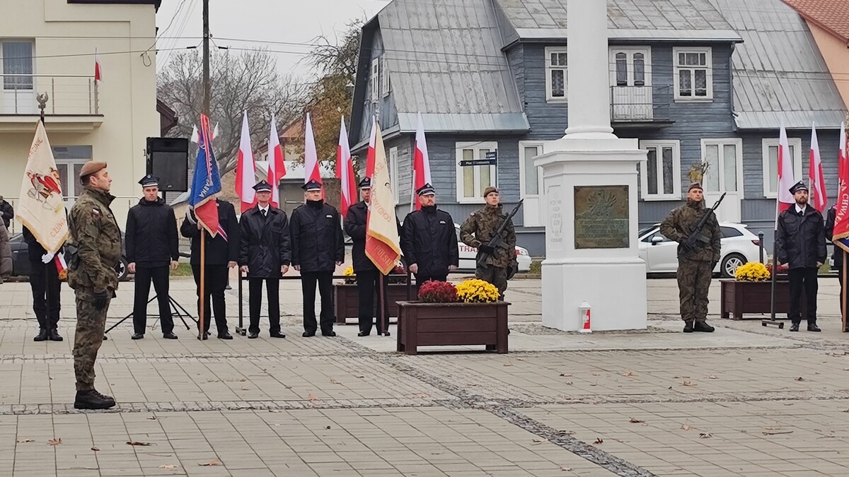 uroczystości z okazji 106. rocznicy odzyskania przez polskę niepodległości w goniądzu