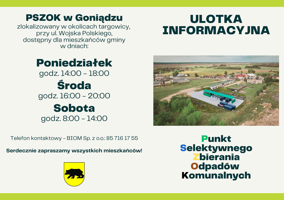 pszok - zmiana godzin otwarcia!
