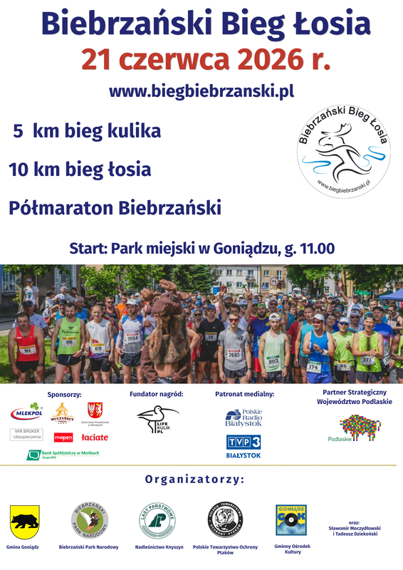 🦌 biebrzański bieg łosia 2026 – pobiegnij w sercu biebrzy!