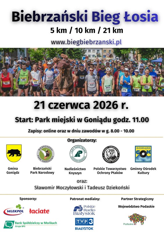  biebrzański bieg łosia 2026 już 21 czerwca w goniądzu! 