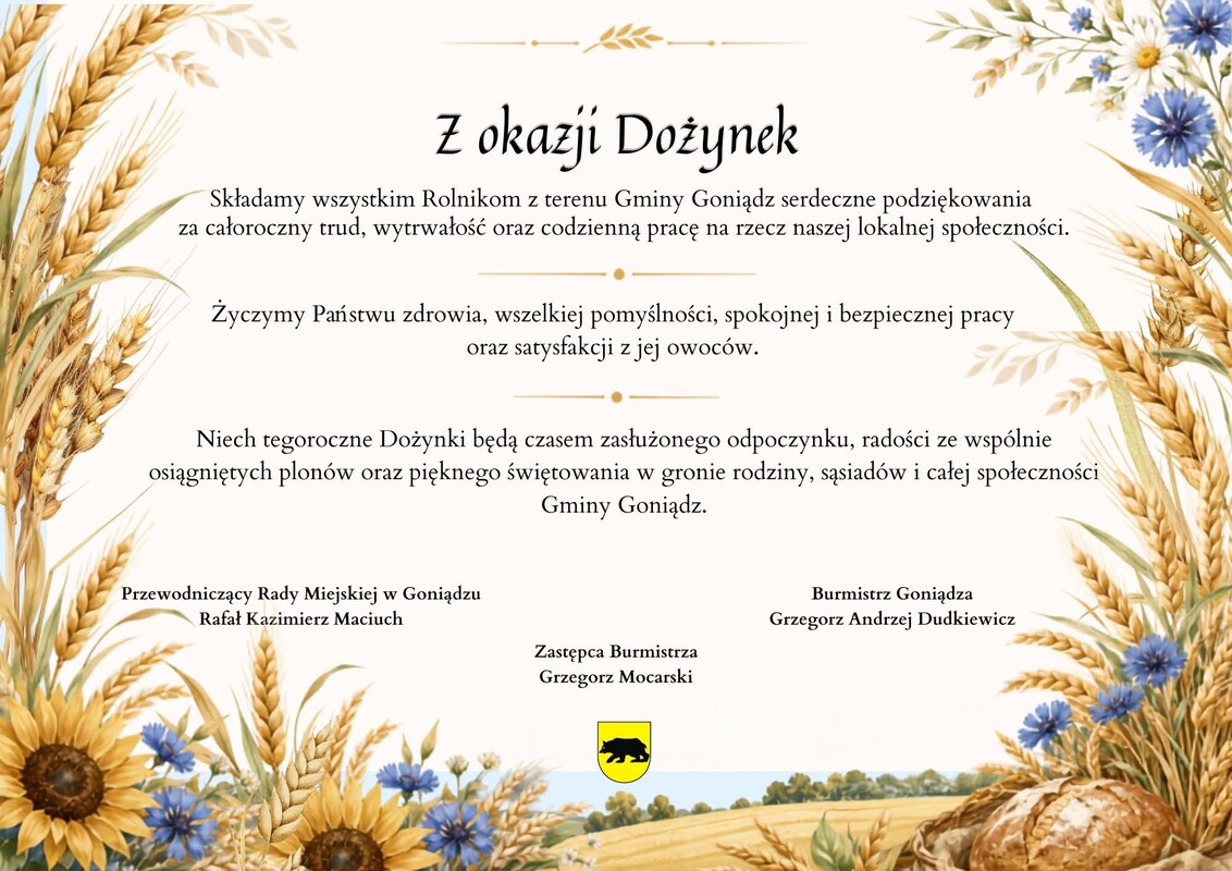 dożynki - życzenia