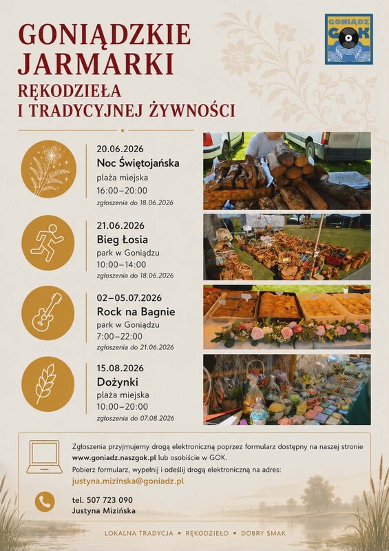 goniądzkie jarmarki rękodzieła i tracydyjnej żywności